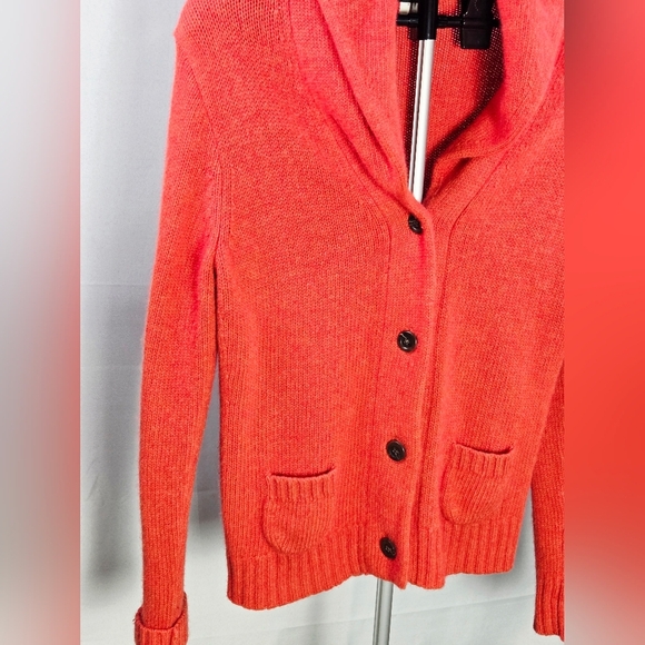 Vintage Y2K J. Crew Wool Cashmere Angora Heritage Preppy Cardigan, Large - Picture 2 of 4
